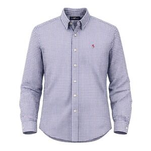 Ralph Lauren Windowpane Plaid Button Down Shirt Men Large Blue Pony Preppy Ivy